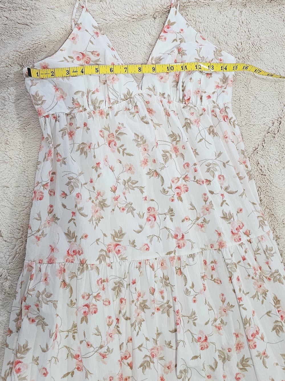HAUTE MONDE White Floral Maxi Dress with Pink & Sage Print - Picture 7 of 10